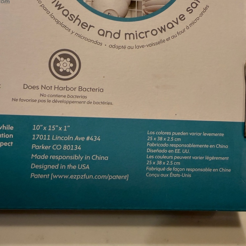 Ezpz Blue The Happy Mat Silicone Suction All In One Baby Dish & Placemat 9+Month - Picture 12 of 12